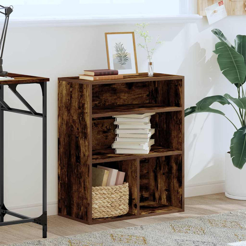 vidaXL könyvszekrény füstös tölgy 60x30x71,5 cm szerelt fa