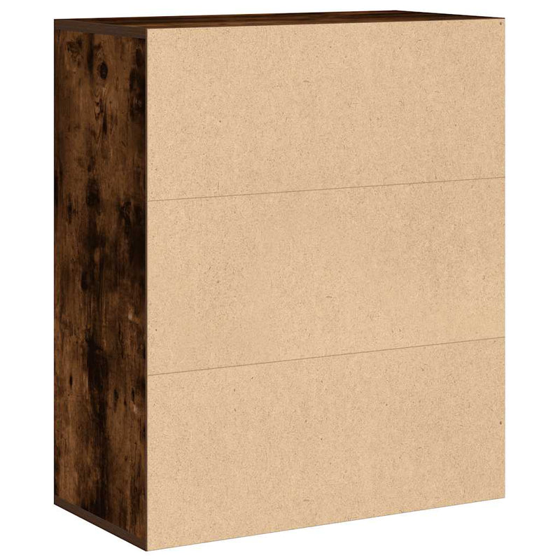 vidaXL könyvszekrény füstös tölgy 60x30x71,5 cm szerelt fa