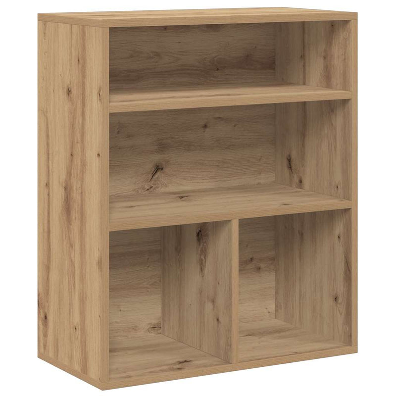 vidaXL könyvszekrény kézműves tölgy 60x30x71,5 cm szerelt fa