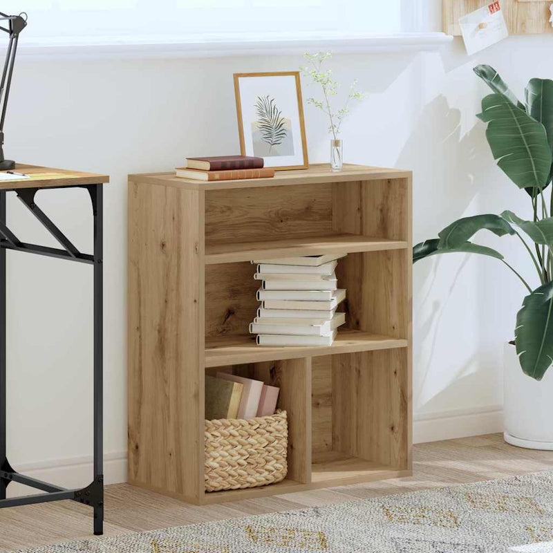 vidaXL könyvszekrény kézműves tölgy 60x30x71,5 cm szerelt fa