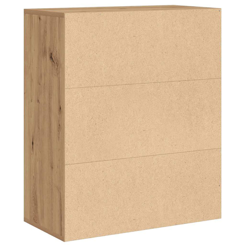 vidaXL könyvszekrény kézműves tölgy 60x30x71,5 cm szerelt fa