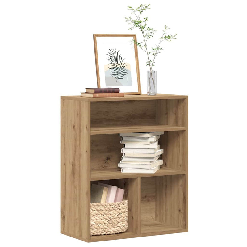 vidaXL könyvszekrény kézműves tölgy 60x30x71,5 cm szerelt fa