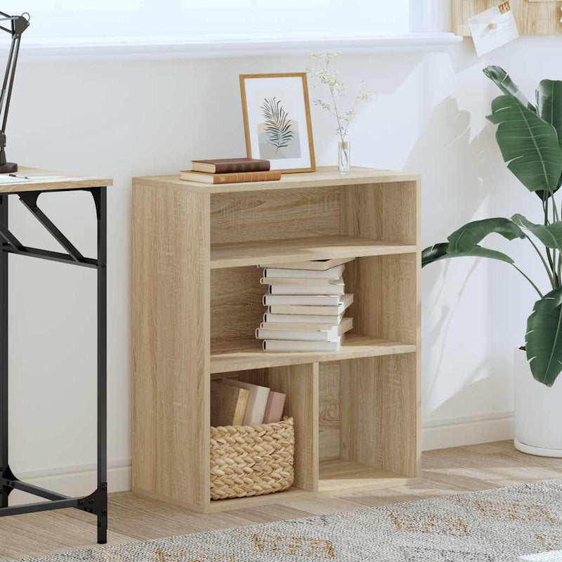 vidaXL könyvszekrény sonoma színű 60x30x71,5 cm szerelt fa
