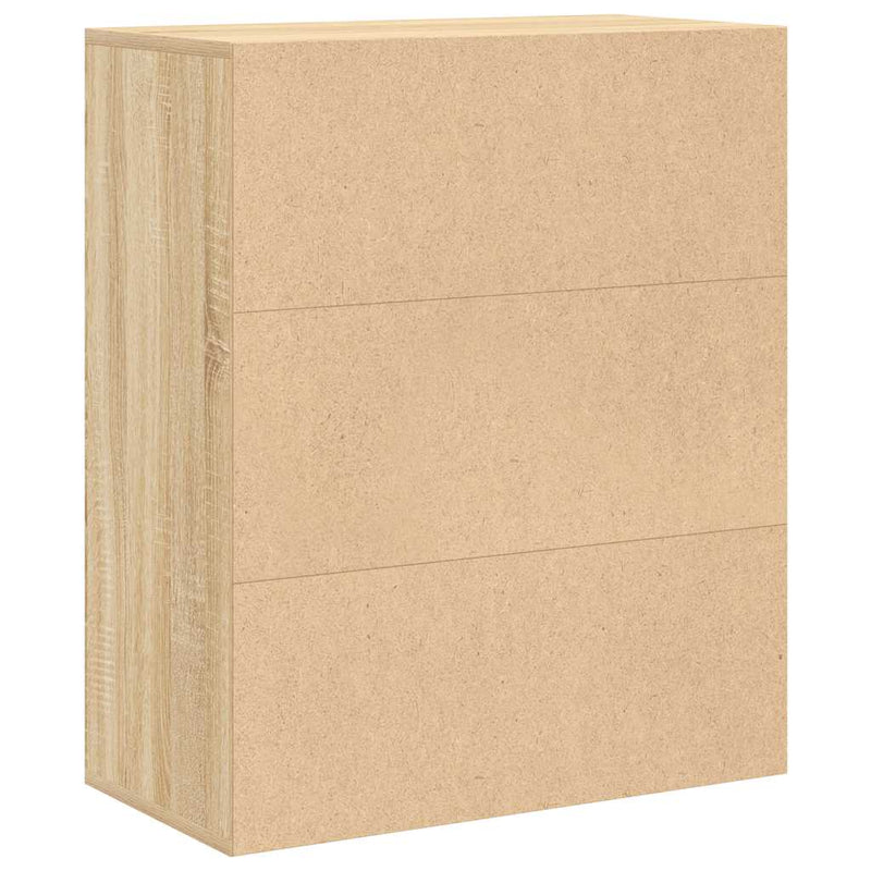 vidaXL könyvszekrény sonoma színű 60x30x71,5 cm szerelt fa