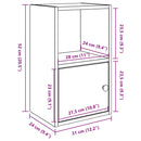vidaXL fehér szerelt fa könyvespolc 31x24x52 cm