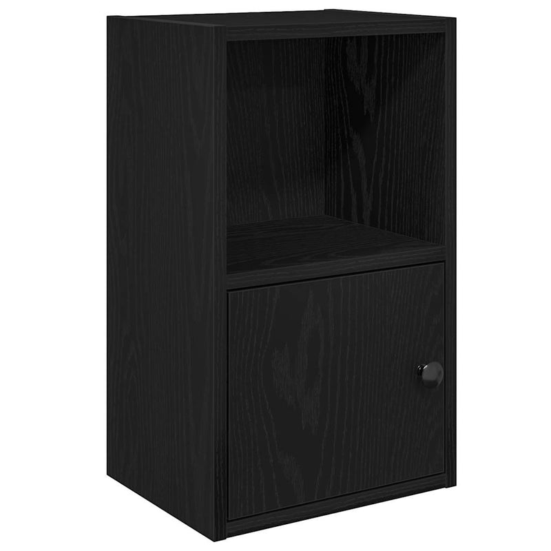 vidaXL Könyvespolc fekete tölgy 31x24x52 cm Gépesített fa