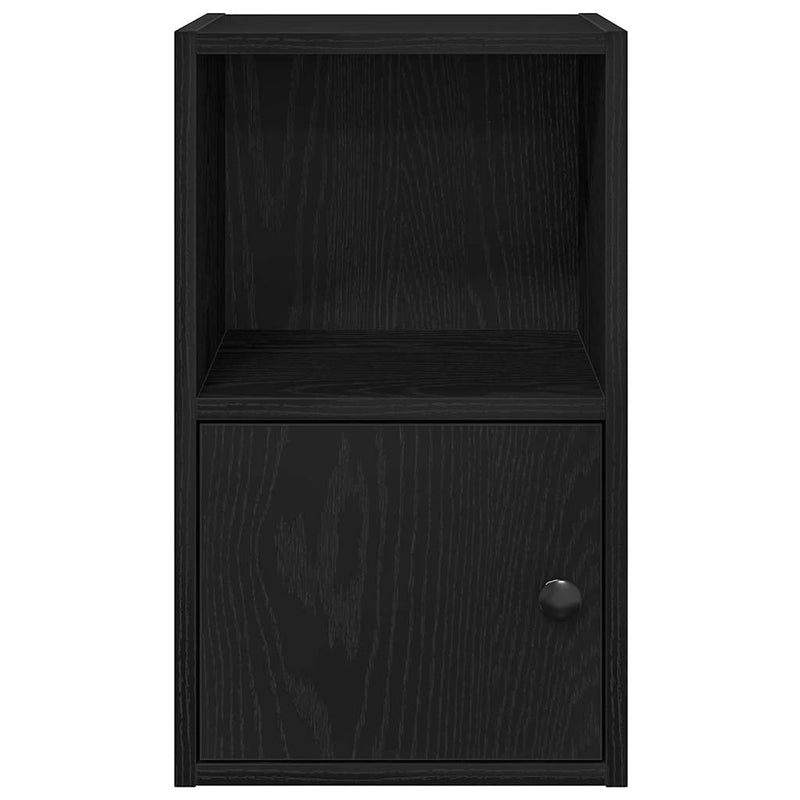 vidaXL Könyvespolc fekete tölgy 31x24x52 cm Gépesített fa