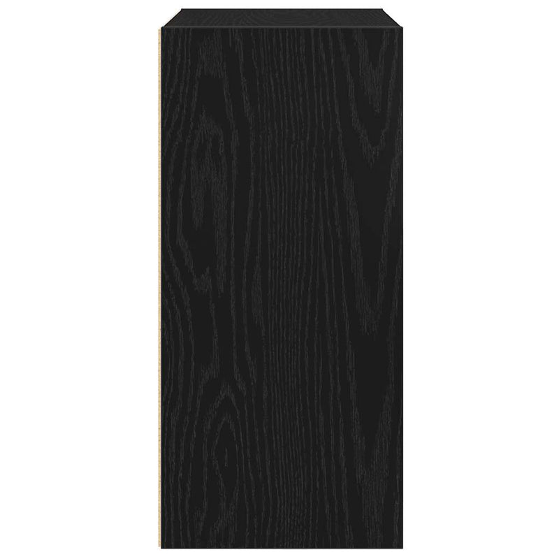 vidaXL Könyvespolc fekete tölgy 31x24x52 cm Gépesített fa