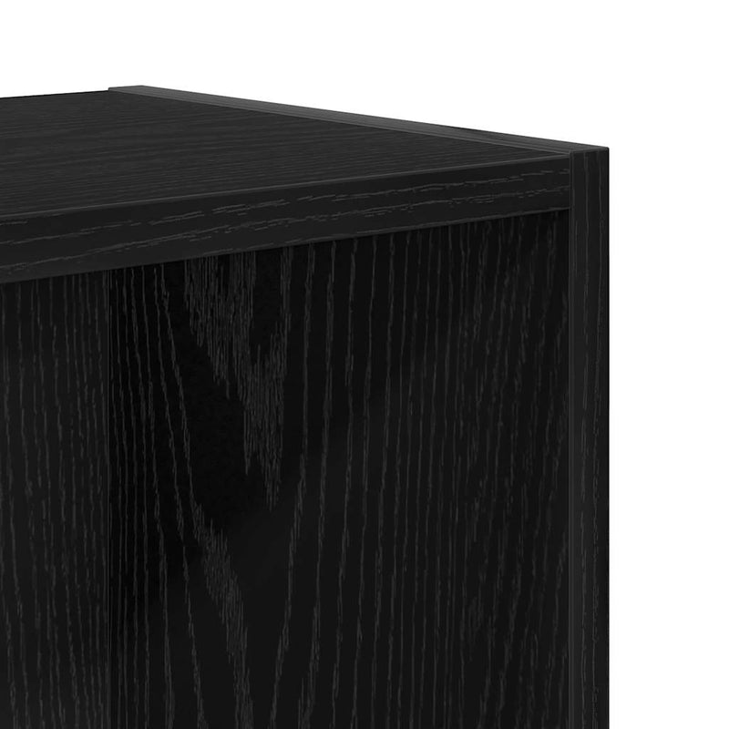 vidaXL Könyvespolc fekete tölgy 31x24x52 cm Gépesített fa