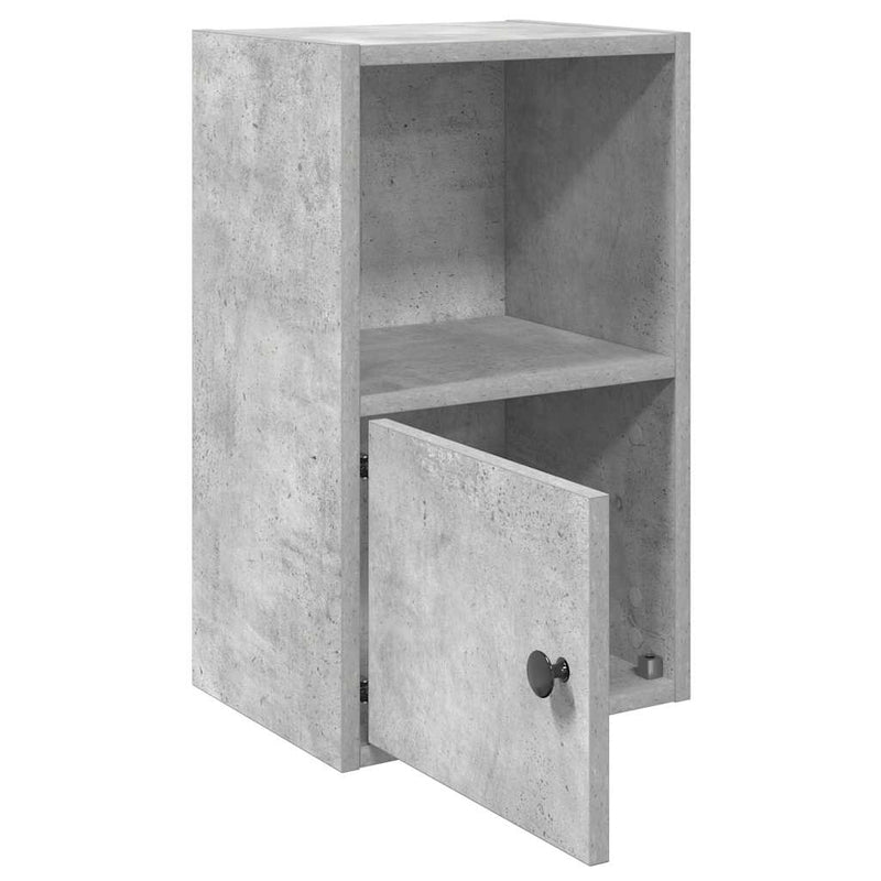 vidaXL betonszürke szerelt fa könyvespolc 31x24x52 cm