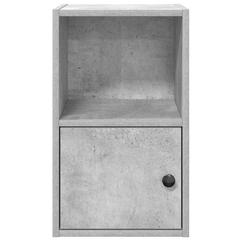 vidaXL betonszürke szerelt fa könyvespolc 31x24x52 cm
