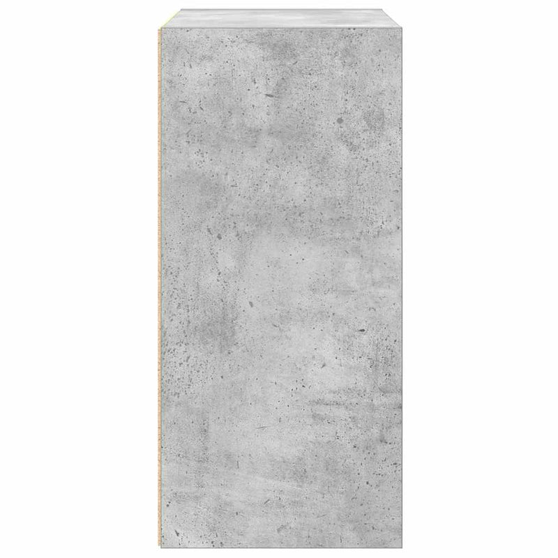 vidaXL betonszürke szerelt fa könyvespolc 31x24x52 cm
