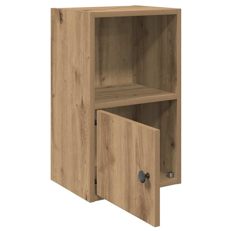 vidaXL kézműves tölgy színű szerelt fa könyvespolc 31x24x52 cm