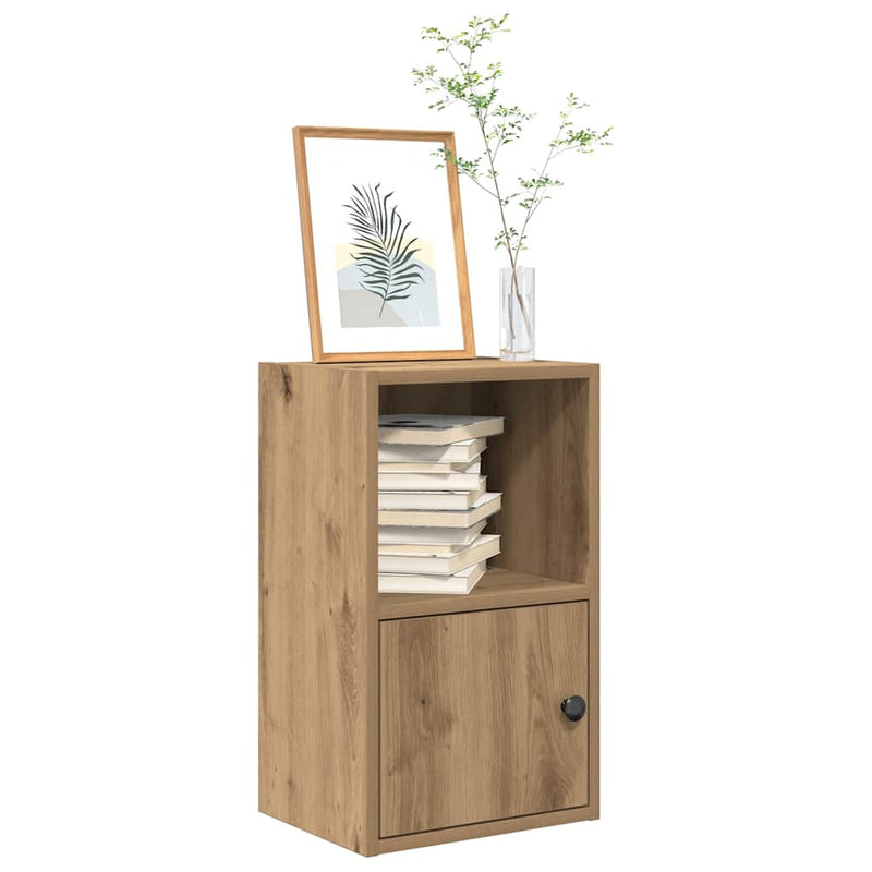 vidaXL kézműves tölgy színű szerelt fa könyvespolc 31x24x52 cm