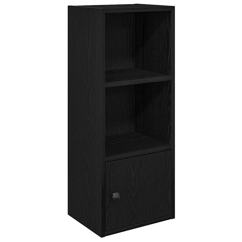 vidaXL Könyvespolc fekete tölgy 31x24x77 cm Gépesített fa