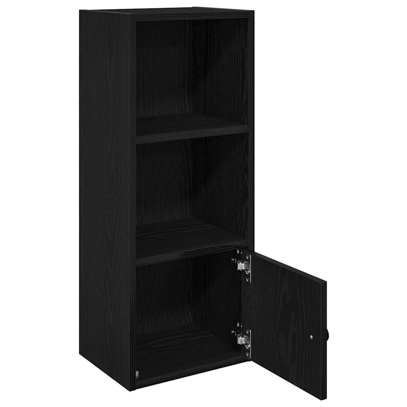 vidaXL Könyvespolc fekete tölgy 31x24x77 cm Gépesített fa