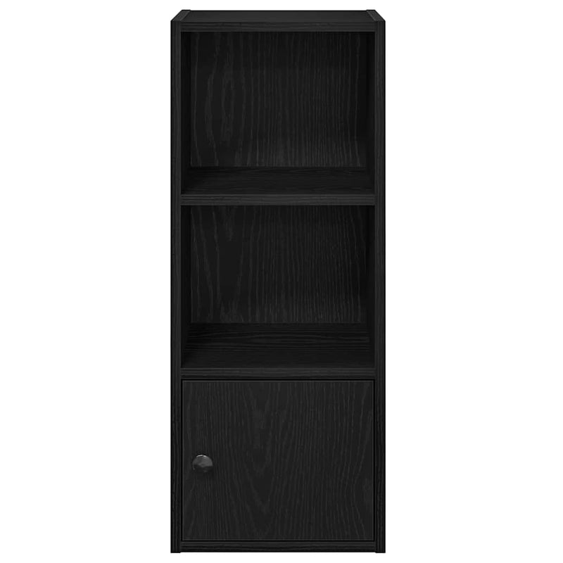vidaXL Könyvespolc fekete tölgy 31x24x77 cm Gépesített fa