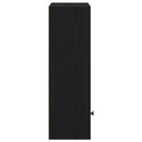 vidaXL Könyvespolc fekete tölgy 31x24x77 cm Gépesített fa