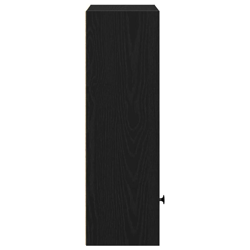 vidaXL Könyvespolc fekete tölgy 31x24x77 cm Gépesített fa