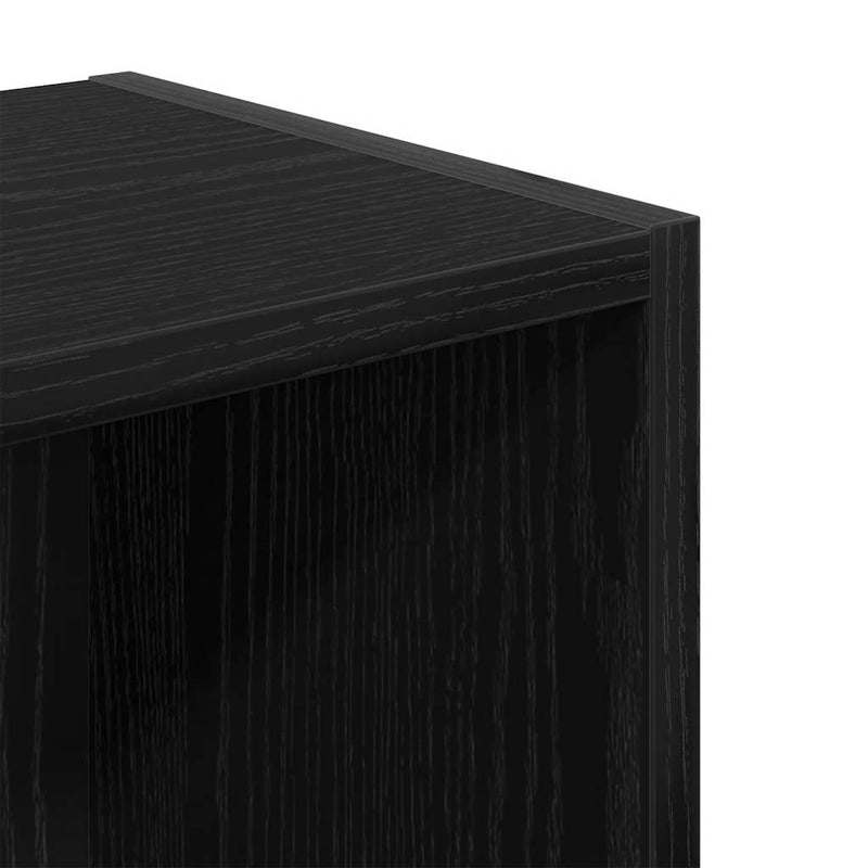 vidaXL Könyvespolc fekete tölgy 31x24x77 cm Gépesített fa