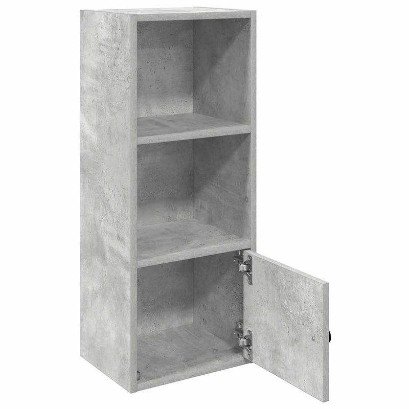 vidaXL betonszürke szerelt fa könyvespolc 31x24x77 cm