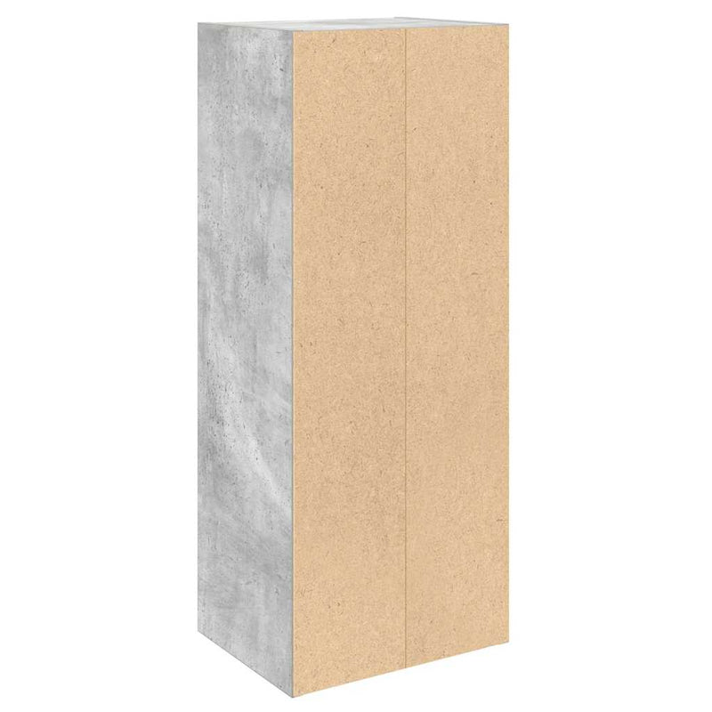 vidaXL betonszürke szerelt fa könyvespolc 31x24x77 cm