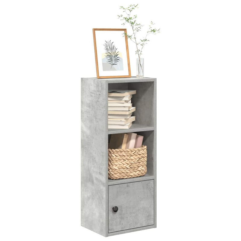 vidaXL betonszürke szerelt fa könyvespolc 31x24x77 cm
