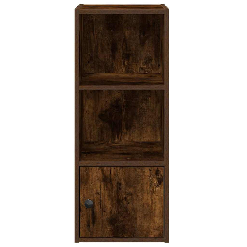 vidaXL füstös tölgy színű szerelt fa könyvszekrény 31x24x77 cm