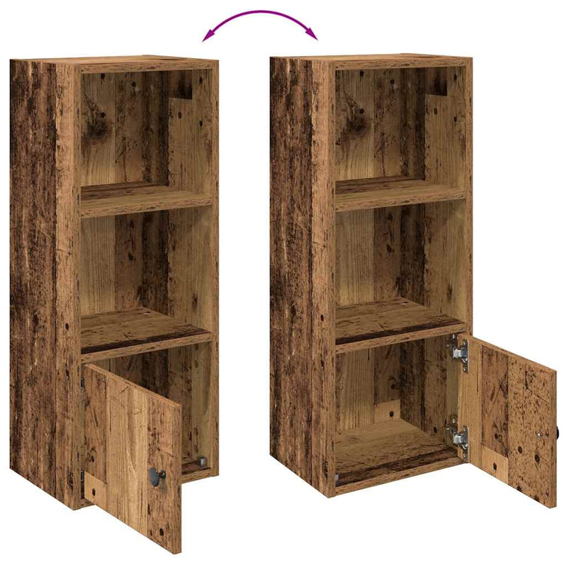 vidaXL antik fa színű szerelt fa könyvespolc 31x24x77 cm