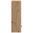 vidaXL kézműves tölgy színű szerelt fa könyvespolc 31x24x77 cm