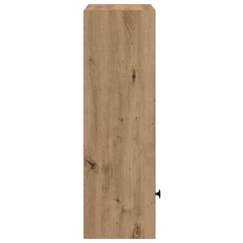vidaXL kézműves tölgy színű szerelt fa könyvespolc 31x24x77 cm