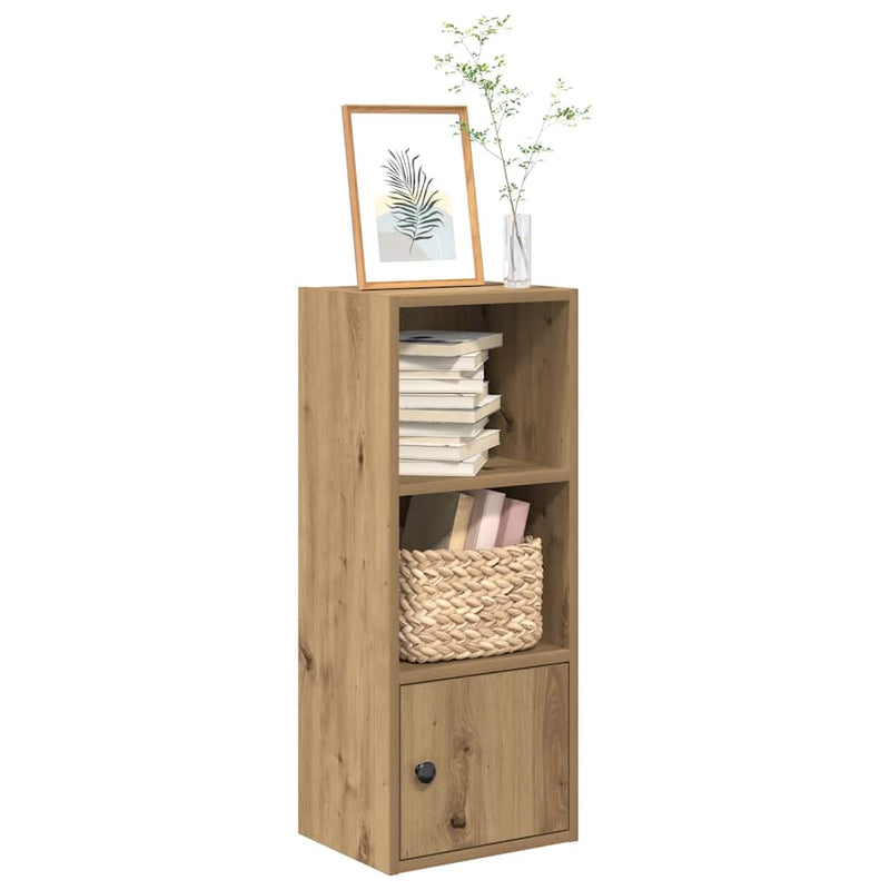 vidaXL kézműves tölgy színű szerelt fa könyvespolc 31x24x77 cm