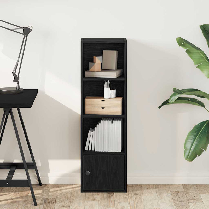 vidaXL Könyvespolc fekete tölgy 31x24x102 cm Gépesített fa