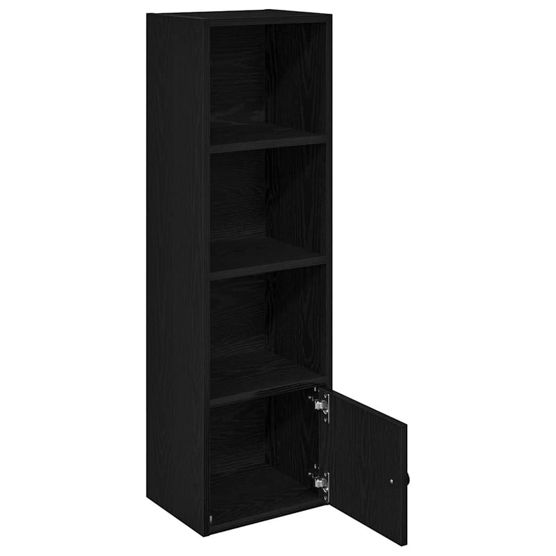 vidaXL Könyvespolc fekete tölgy 31x24x102 cm Gépesített fa
