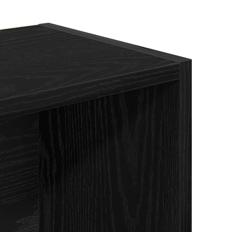 vidaXL Könyvespolc fekete tölgy 31x24x102 cm Gépesített fa