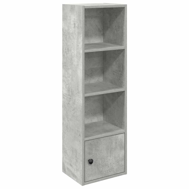 vidaXL betonszürke szerelt fa könyvespolc 31x24x102 cm