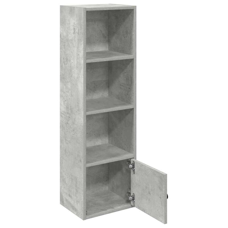 vidaXL betonszürke szerelt fa könyvespolc 31x24x102 cm