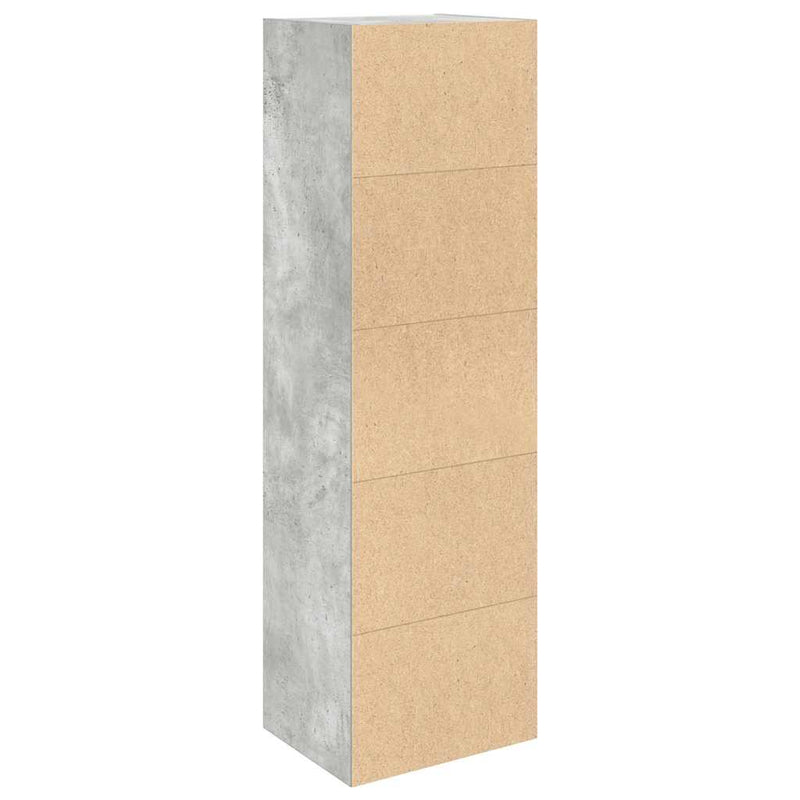 vidaXL betonszürke szerelt fa könyvespolc 31x24x102 cm