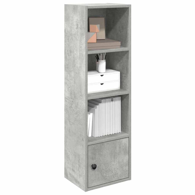 vidaXL betonszürke szerelt fa könyvespolc 31x24x102 cm