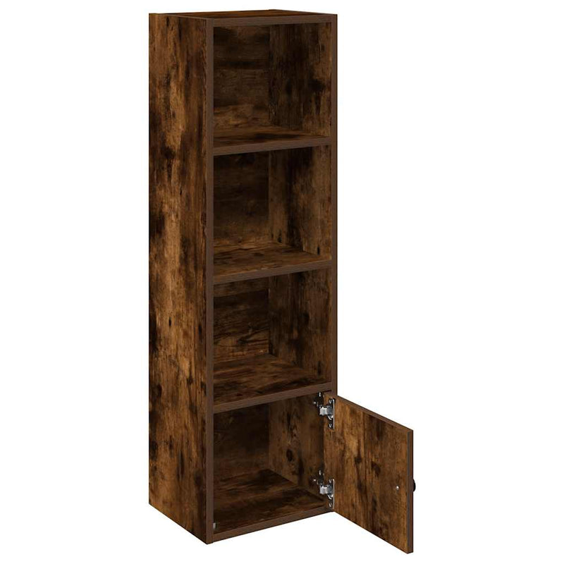 vidaXL füstös tölgy színű szerelt fa könyvszekrény 31x24x102 cm
