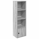 vidaXL szürke sonoma színű szerelt fa könyvespolc 31x24x102 cm