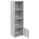 vidaXL szürke sonoma színű szerelt fa könyvespolc 31x24x102 cm