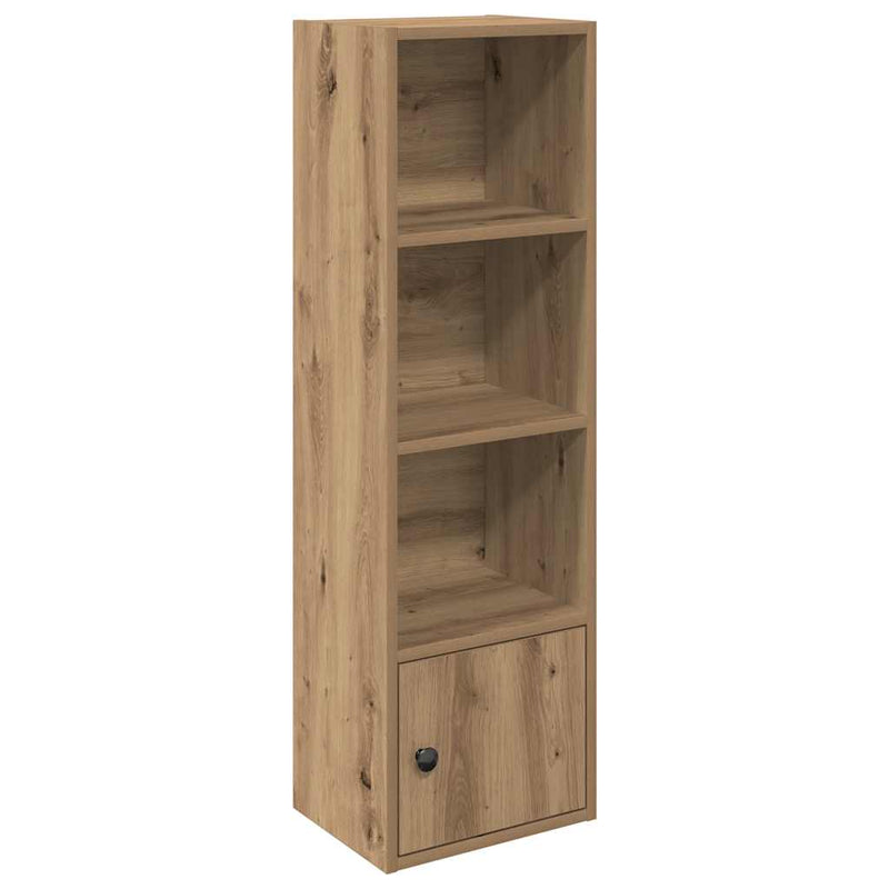 vidaXL kézműves tölgy színű szerelt fa könyvespolc 31x24x102 cm