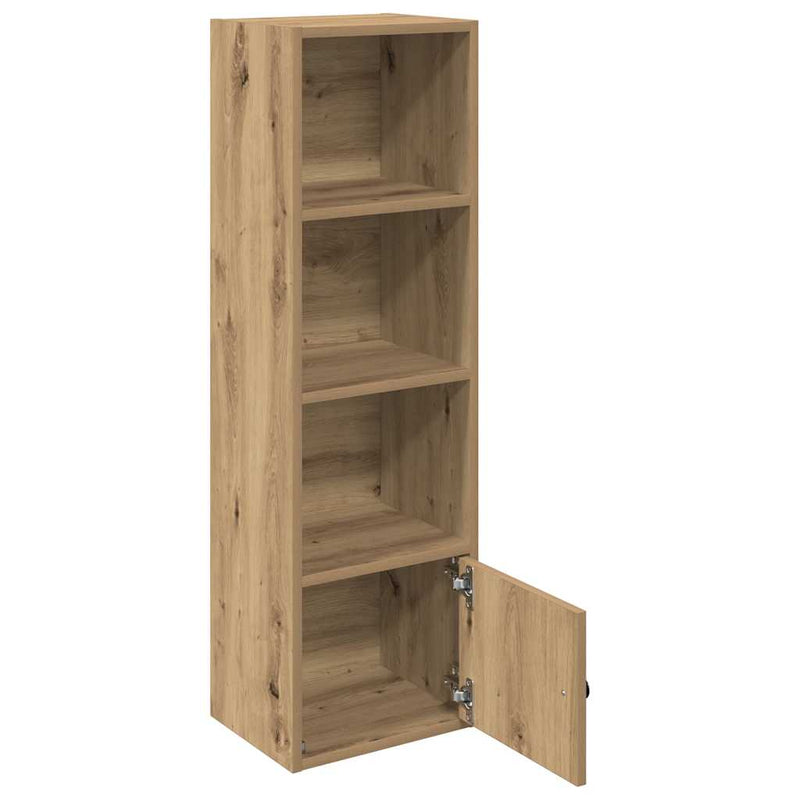 vidaXL kézműves tölgy színű szerelt fa könyvespolc 31x24x102 cm