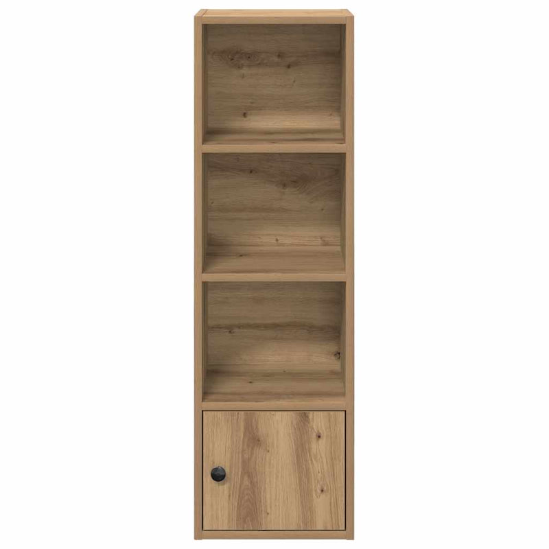 vidaXL kézműves tölgy színű szerelt fa könyvespolc 31x24x102 cm