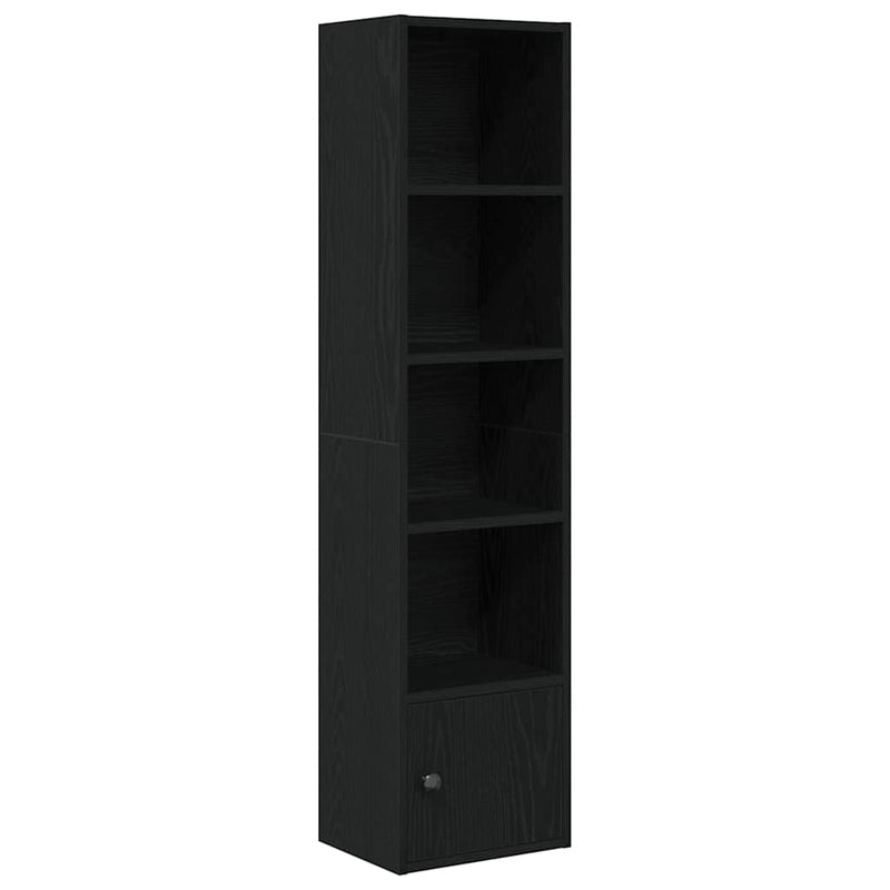 vidaXL Könyvespolc fekete tölgy 31x24x127 cm Gépesített fa