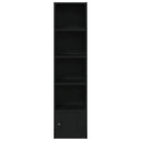 vidaXL Könyvespolc fekete tölgy 31x24x127 cm Gépesített fa