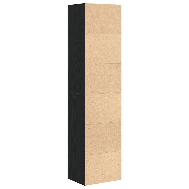 vidaXL Könyvespolc fekete tölgy 31x24x127 cm Gépesített fa