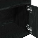 vidaXL Könyvespolc fekete tölgy 31x24x127 cm Gépesített fa