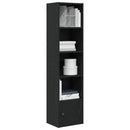 vidaXL Könyvespolc fekete tölgy 31x24x127 cm Gépesített fa